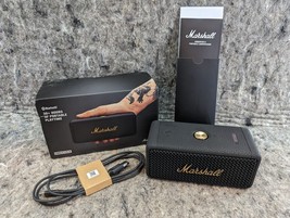 New/Open 100% Genuine Marshall Emberton II Bluetooth Speaker Black &amp; Brass - $94.99