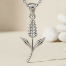 Veronica (Speedwell) Flower Pendant Necklace | 14K Gold Plated Sterling Silver J - $43.33