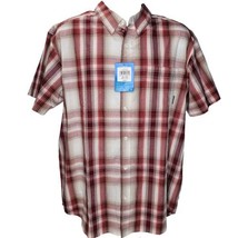 Columbia River Rapids II Short Sleeve Shirt Mens XL Red Plaid Regular Fit Pocket - £19.77 GBP