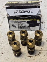 5 Quantity of Sosmetal Air Brake Fittings 508447-5 | 1468x4x4 (5 Quantity) - $28.49
