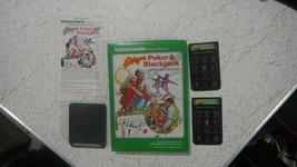 Intellivision LAS VEGAS Poker &amp; Blackjack Complete in Box w/ Manual &amp; Overlays. - £17.38 GBP