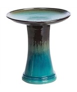 Outdoor Garden Multi-Shade Blue Ceramic Birdbath - $379.11 CAD