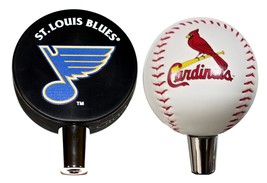 St Louis Blues Hockey Puck And St Louis Cardinals Baseball Beer Tap Handle Set - £44.76 GBP