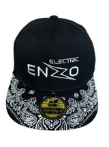 WUKE Snapback Hat Electric Enzo Black Adjustable Adult Size Hat - £15.92 GBP