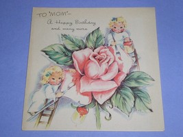Birthday Greeting Card Vintage 1947 To Mom Scrapbooking - £11.71 GBP