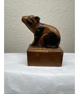 Vntg Penguin Brand Wood Carved Panda Bear Pencil Sharpener(Green) Gloss ... - $13.02 CAD