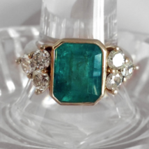 2.8Ct Simulated Green Emerald Sapphire Vintage Solitaire Engagement Ring... - $96.29