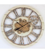 Wall clock 36 inches with real moving gears Desert Beige - £282.30 GBP