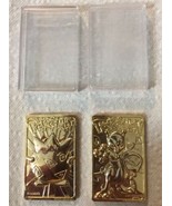 Two Rare Pokemon 1999 Nintendo 23k GOLD Plated Trading Cards Togeri Mewtwo - $38.90 CAD