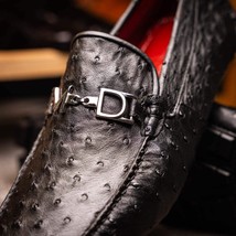 Bolonia Slip On Dressy Shoes Animal Skin Black image 6