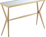 Saturn Console Table By Convenience Concepts, With Mirror And Gold Frame. - $188.99