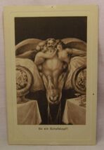 Vintage German Postcard: So ein Schafskopf! So a sheep's head! Dessin 12... - $11.25