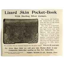 Lizard Skin Pocket Book Wallet 1894 Advertisement Victorian Fashion ADBN1bbb - £15.46 GBP