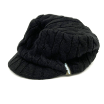 Adidas Climawarm Cable Sweater Knit Newsboy Cap One Size Black Classic Winter - £10.77 GBP