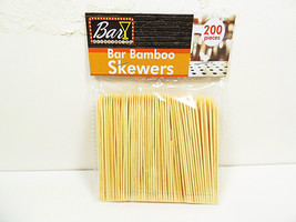 Bamboo Skewers 4&quot; Toothpicks Fruit Veggies Cheese Appetizer Picks 200 Pieces 1Pk - £5.40 GBP