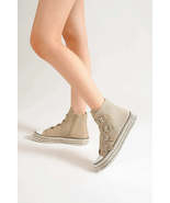 Beast Fashion Multi-Buckle Straps Studded Platform Sneakers - $54.06