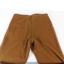 Calvin Klein Women Faux Suede Leggings Large Brown Pull On Pants Elastic... - $19.35