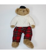 Christmas Fergus 2008 16&quot; Plush Teddy Bear in Plaid Tartan Pants &amp; White... - £11.94 GBP