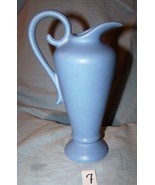 Vintage Camark Pottery Grecian-Look Matt Blue Pitcher Vase-#833-Lot 7 - $35.00