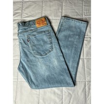 Levi&#39;s Mens 511 Straight Jeans Size 38 x 30 Blue Distressed Acid Wash Denim - £12.56 GBP