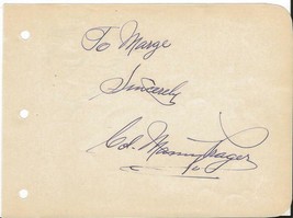 Colonel Manny Prager &amp; Ward Archer Dual Signed Vintage Album Page - £118.26 GBP