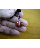 (an-pig-10) PIG piggy RED JASPER carving Pendant NECKLACE FIGURINE - $10.56 CAD