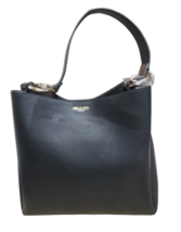 Luella Grey Purse Handbag Tote Black London w/ Inner Purse 12&quot; - $751.43 MXN