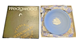 Plate Wedgwood Blue Jasper Ware miniature Round Fluted Tray J1000 2756 3&quot; Dia - £11.00 GBP