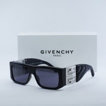GIVENCHY GV40034I 01A Black Leather and Silver/Smoke 58-14-125 Sunglasse... - £286.20 GBP