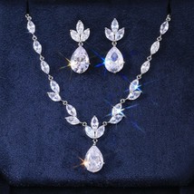 Huitan Fashion Necklace/Earring Jewelry Set Women Wedding Party High Quality Gor - £26.37 GBP