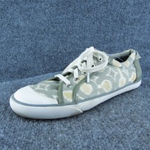 Coach Barrett Women Sneaker Shoes Gray Fabric Lace Up Size 9.5 Medium - £23.45 GBP