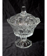 CRISTAL D&#39;ARQUES 7.625&quot; Cut Crystal VINCENNES Footed Candy Dish With Lid - $618.27 MXN