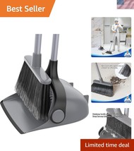 Stylish Gray Broom and Dustpan Set with Comfort Grip for Stress-Free Cle... - $728.59 MXN