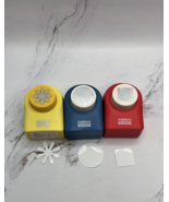 Marvy Uchida Lot of 3 Paper Punch Crafts Flower Circle Square 1&quot;-1.50&quot; - £8.59 GBP