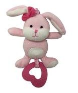 Carters Child of Mine Pink Teether Rattle Plush Bunny Rabbit Hanging Cri... - £10.30 GBP