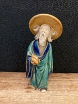 Vintage Chinese Mudman  Old Man Wiseman Figure Figurine 4&quot; (please read) - £7.23 GBP