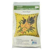 WonderArt Needlepoint Pillow Cover Floral Autumn Harvest Flowers 12 x 12 in - $31.57