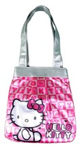 Sanrio Hello Kitty Pink Faux Sequins Jacquard Die Cut White Head Shoulder Bag NW - £10.56 GBP