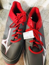Mizuno Mens basketball Cleats Size 15. 9 Spike Swagger 2 low Gray/Red. - $97.89