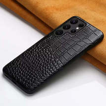 Genuine Leather Phone Case for Samsung Galaxy S24 S22 S23 Ultra S21 Plus S 24 23 - £13.26 GBP+