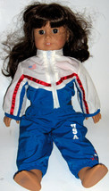 American Girl Doll  Brown Hair Brown Eyes USA  2004 Gymnastics Outfit  (3 piece) - £69.72 GBP