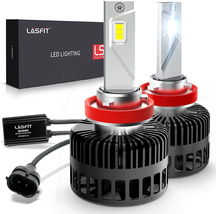 LASFIT H11 H8 H9 LED Bulbs, 600% Super Bright 90W 9000LM 6000K Cool White - $229.49