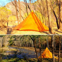 Ultralight 4-Person Pyramid Camping Tent 4-Season Waterproof in 20D Silnylon - 8 - £117.59 GBP