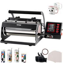 VEVOR Black Tumbler Heat Press Machine, 11-30 oz Mug Press, Heat Up Fast... - $99.99