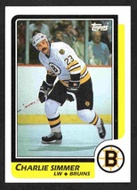 Boston Bruins Charlie Simmer 1986 Topps Hockey Card #145 nr mt    - £0.39 GBP