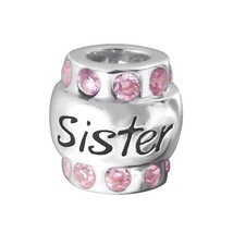 Sister Charm Bead 925 Sterling Silver for Europeans Bracelets Compatible - £14.01 GBP