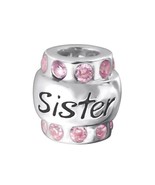 Sister Charm Bead 925 Sterling Silver for Europeans Bracelets Compatible - $24.39 CAD