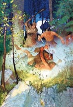 The Fight in the Forest by N.C. Wyeth - Art Print - £17.55 GBP+