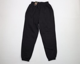 NOS Vintage 90s USA Olympics Womens Medium Blank Cuffed Sweatpants Joggers Black - £62.47 GBP