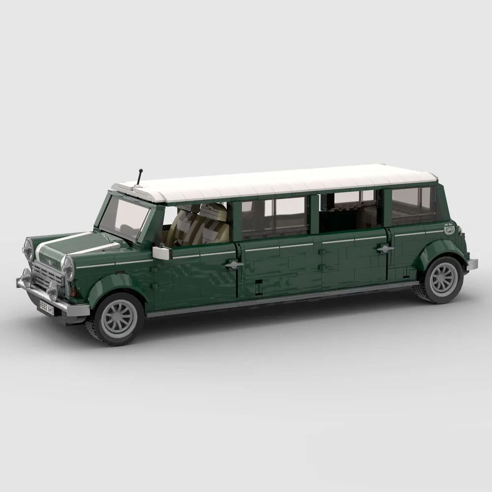 MOC City Vehicle Mini Cooper Stretch Limo F56 Creativity DIY Assembled Car Mod - £109.46 GBP+